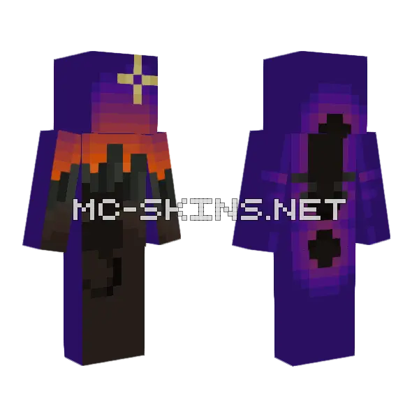 Sparkling Sunset CE Minecraft skin, front and back