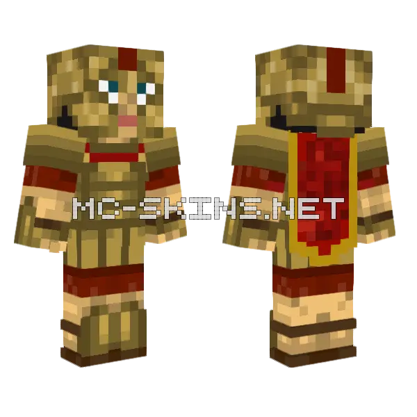 Sparta Warrior Minecraft skin, front and back