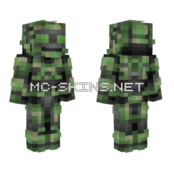 Spartan Nina Kovan Heroes of Zeta Minecraft skin, front and back