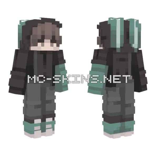 Spearmint Boy Minecraft skin, front and back