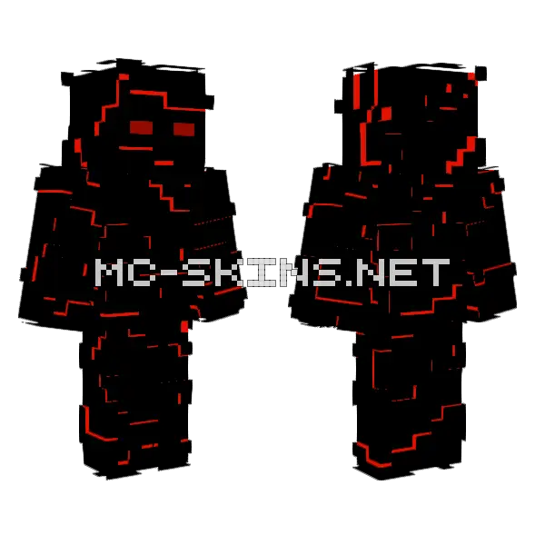 Special Effect Red Boy Minecraft skin, front and back