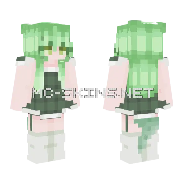 Spectacled Caiman Minecraft skin, front and back