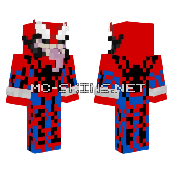 Spider Carnage Minecraft skin, front and back