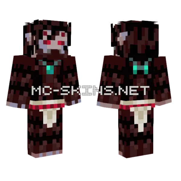 Spider Cultist Minecraft skin, front and back
