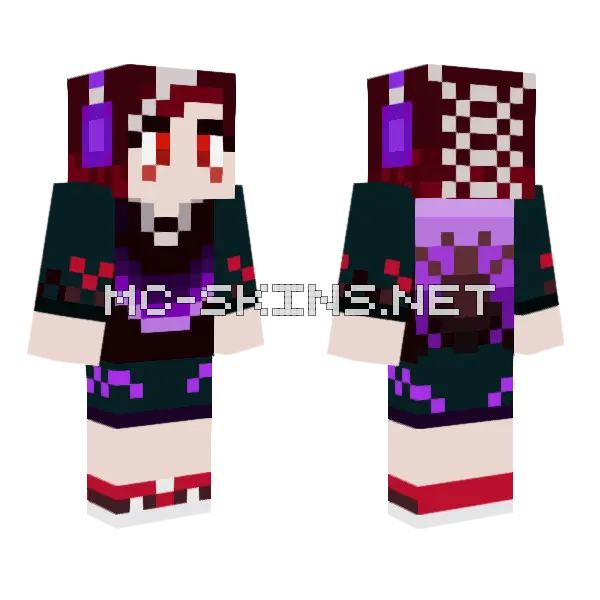 Spider Girl Minecraft skin, front and back