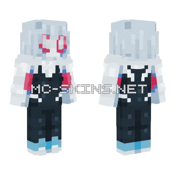 Spider Gwen Minecraft skin, front and back