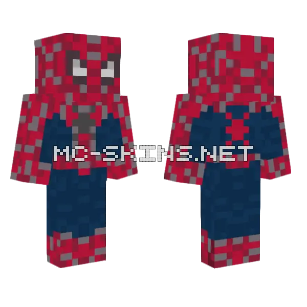Spider-Man 2004 Webbed Suit Minecraft skin, front and back