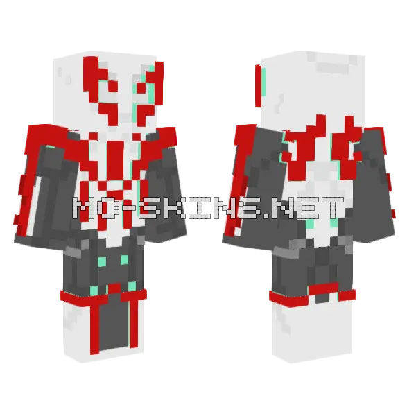 Spider-Man 2099 White Suit Minecraft skin, front and back