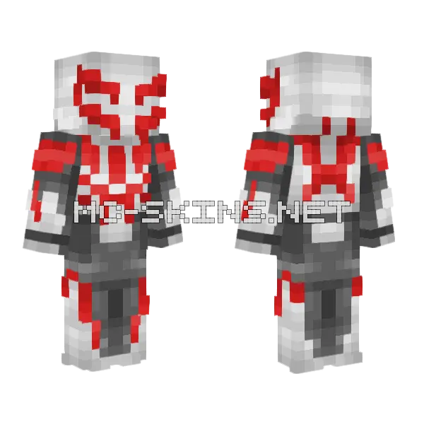Spider-Man 2099 White Suit Minecraft skin, front and back