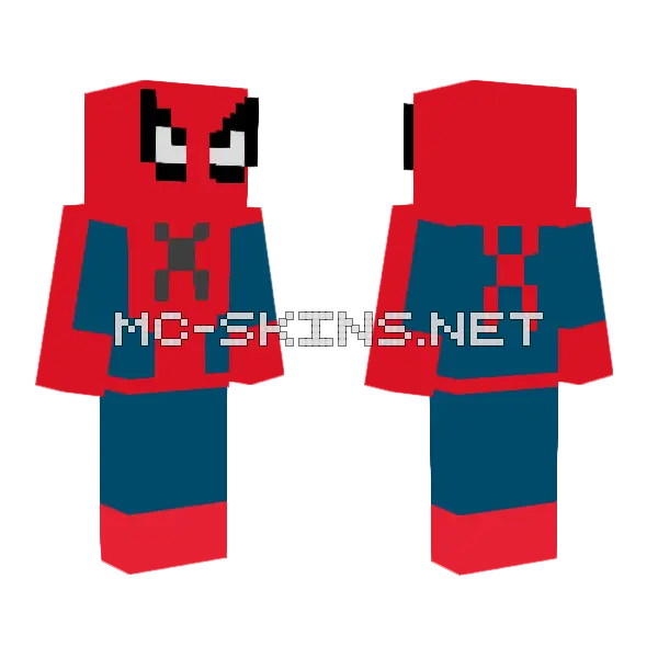 Spider-Man 3 Suit Tobey Minecraft skin, front and back
