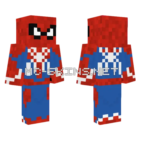 Spider-Man Advanced Suit Minecraft skin, front and back