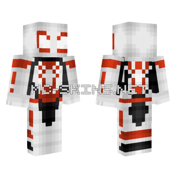 Spider Man Armored Suit Minecraft skin, front and back