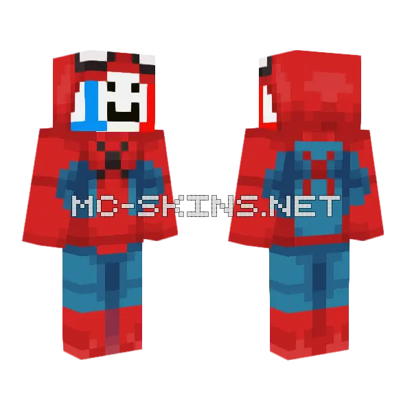 Spider-Man Band Suit Minecraft skin, front and back