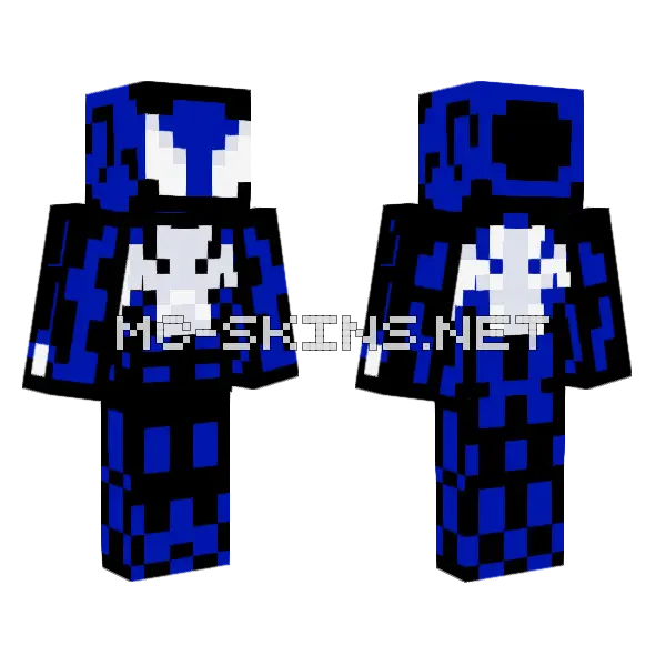 Spider Man Black Suit Minecraft skin, front and back