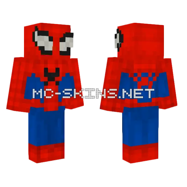 Spider-Man Classic Suit Minecraft skin, front and back