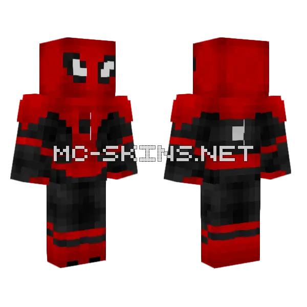 Spider-Man Far From Home Minecraft skin, front and back