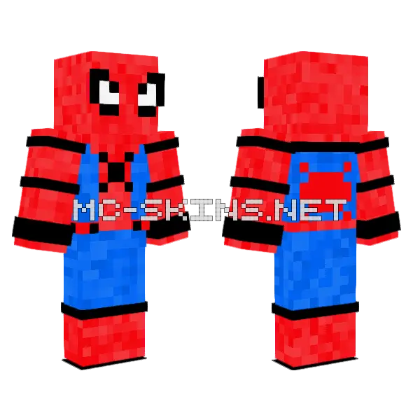 Spider Man Homecoming Minecraft skin, front and back