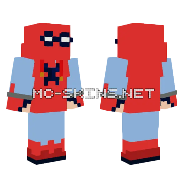 Spider-Man Homemade Suit Minecraft skin, front and back