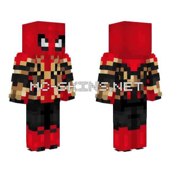 Spider-Man Integrated Suit Minecraft skin, front and back
