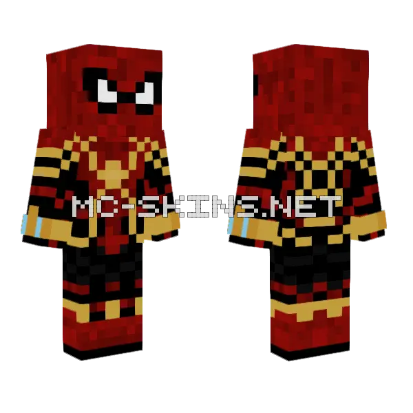 Spider-Man Integrated Suit Minecraft skin, front and back