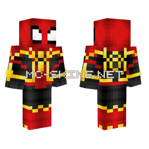 Spider-Man Integrated Suit Minecraft skin, front and back