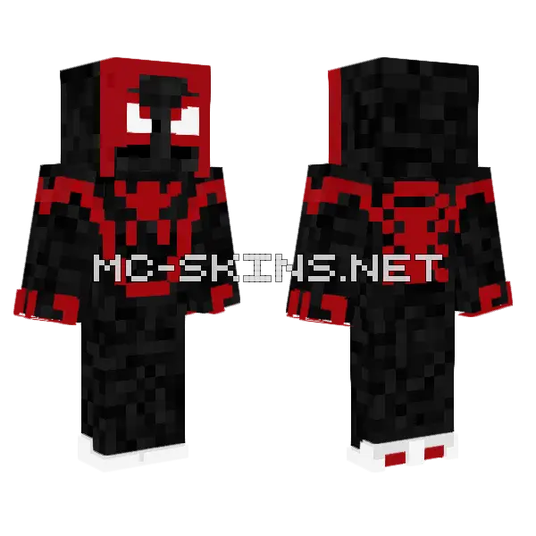 Spider Man Into Minecraft skin, front and back