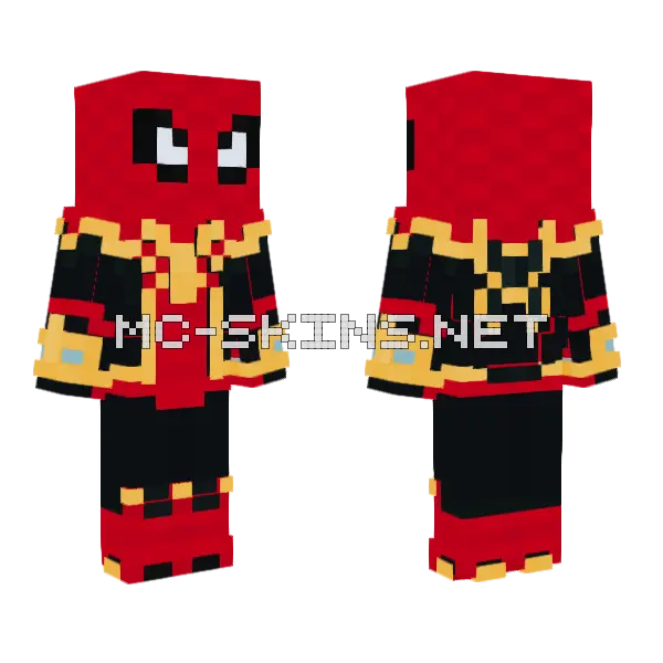Spider-Man No Way Home Suit Minecraft skin, front and back