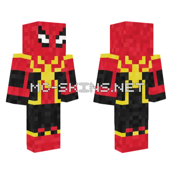 Spider-Man No Way Home Suit Minecraft skin, front and back