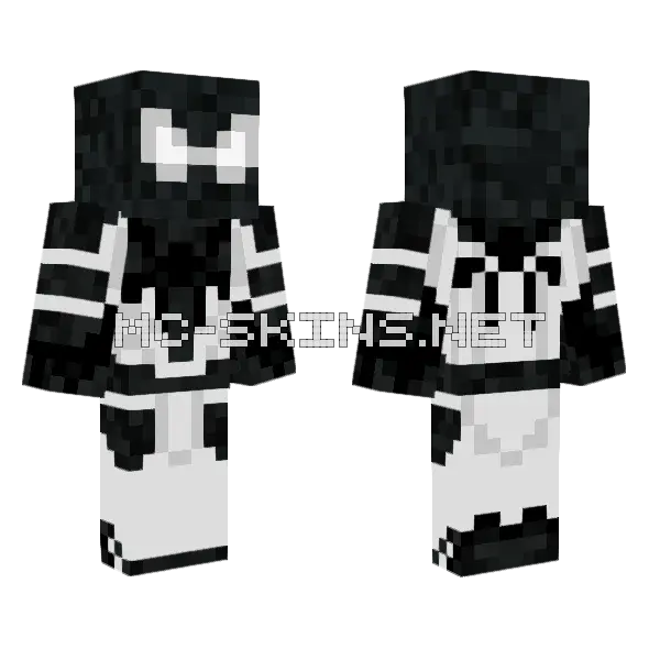 Spider Man PS4 Negative Suit Minecraft skin, front and back