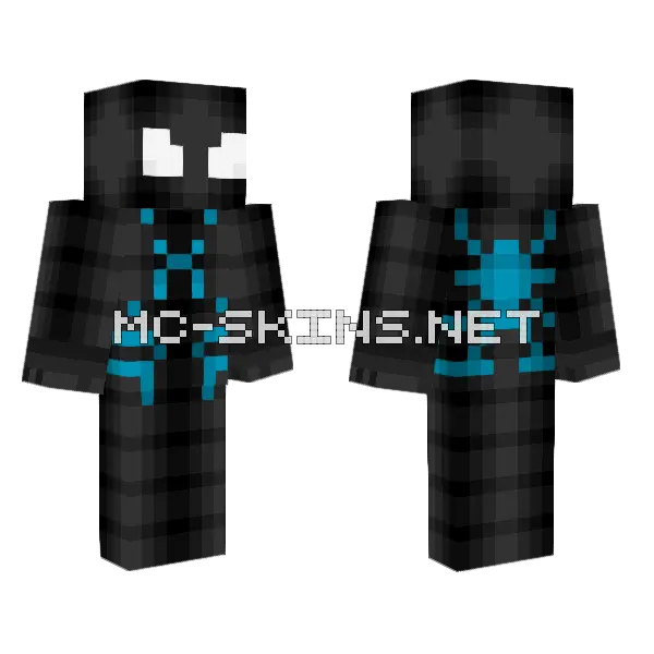 Spider-Man Secret Wars Suit Minecraft skin, front and back