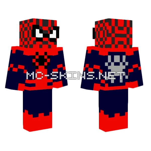 Spider Man Suit Minecraft skin, front and back