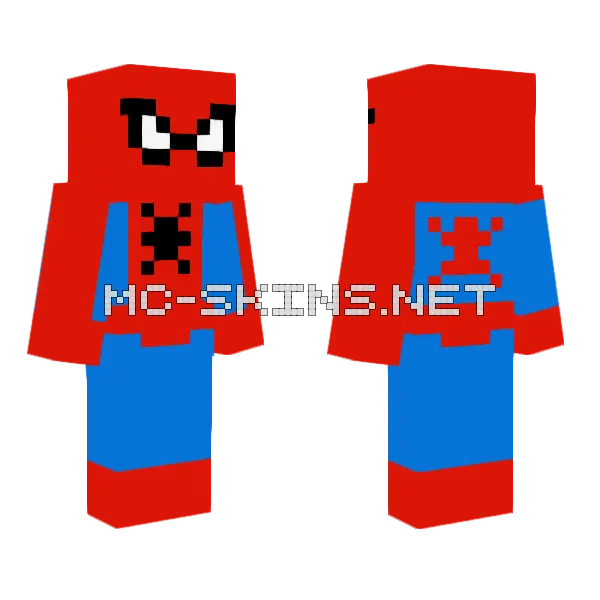 Spider-Man Suit Minecraft skin, front and back