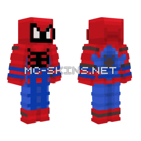 Spider-Man Suit Minecraft skin, front and back