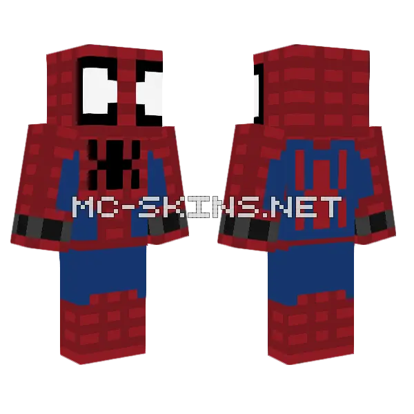 Spider Man Suit Minecraft skin, front and back