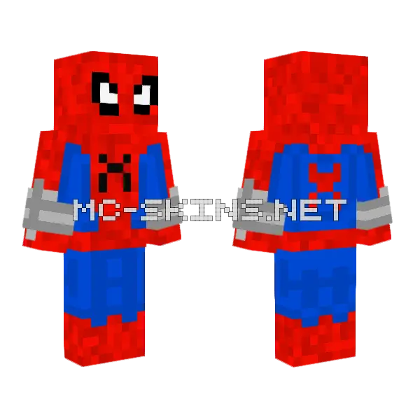 Spider-Man Suit Minecraft skin, front and back