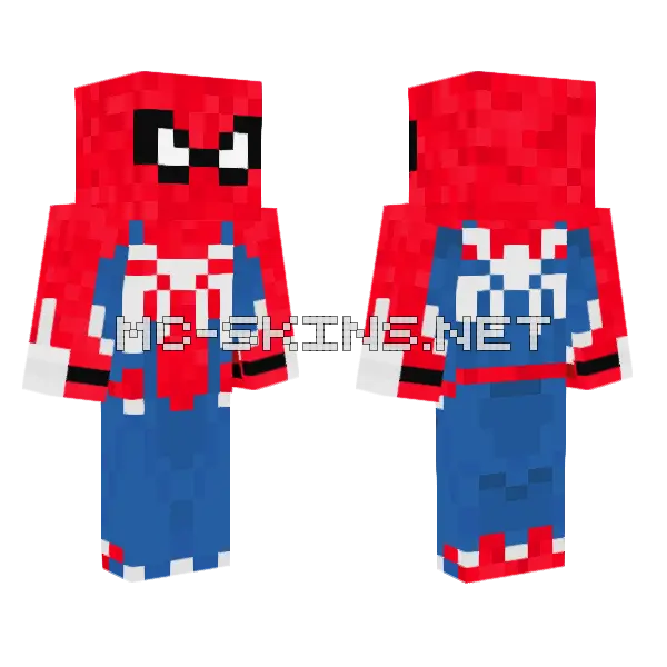 Spider-Man Suit Minecraft skin, front and back