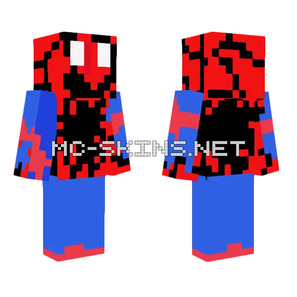 Spider-Man Suit Minecraft skin, front and back