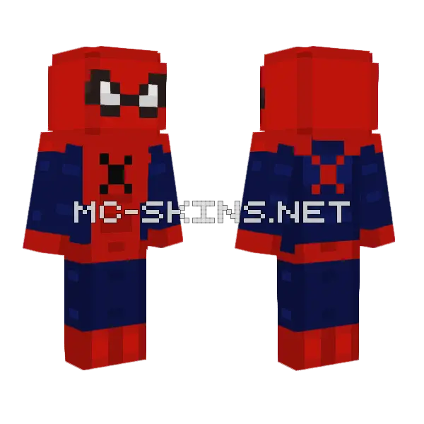 Spider-Man Suit Minecraft skin, front and back