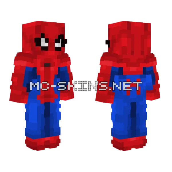 Spider-Man Suit Minecraft skin, front and back