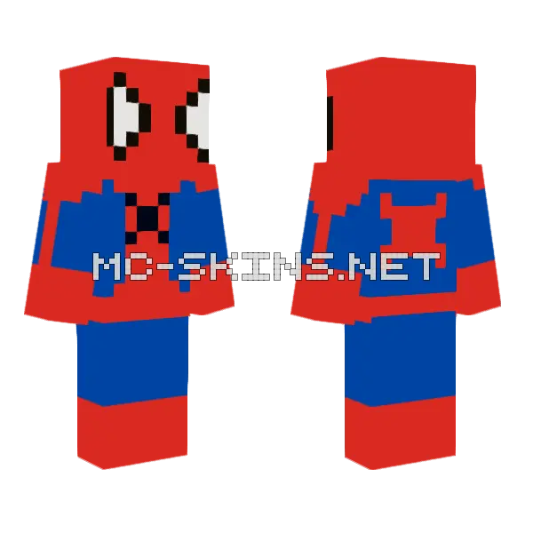 Spider-Man Suit Minecraft skin, front and back