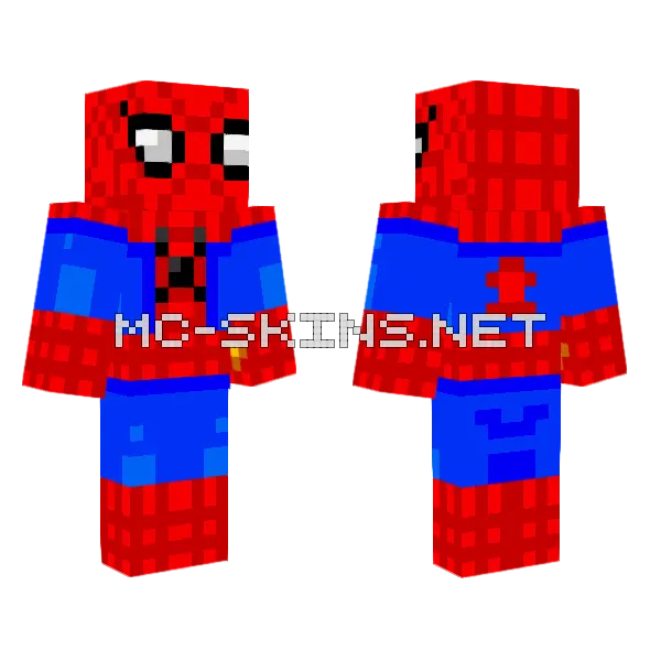 Spider-Man Suit Minecraft skin, front and back
