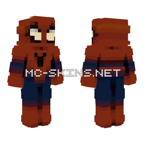 Spider-Man Suit Minecraft skin, front and back