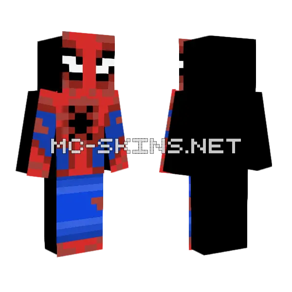 Spider-Man Suit Minecraft skin, front and back