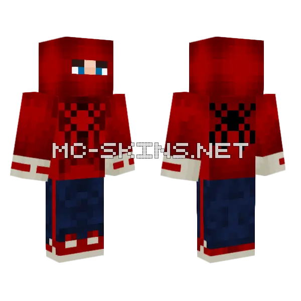 Spider-Man Suit Minecraft skin, front and back