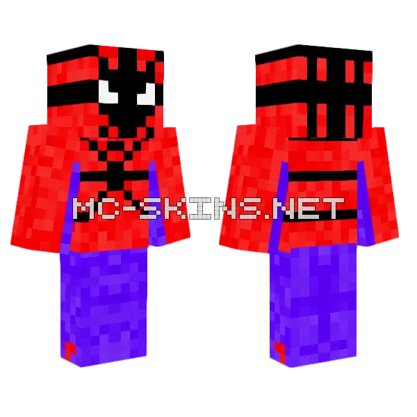 Spider Man Suit Minecraft skin, front and back