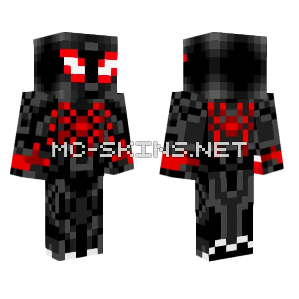 Spider-Man Suit Minecraft skin, front and back