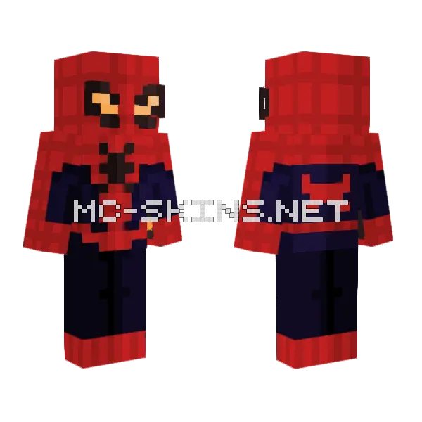 Spider-Man Suit Minecraft skin, front and back