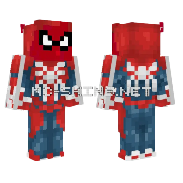 Spider Man Suit Minecraft skin, front and back
