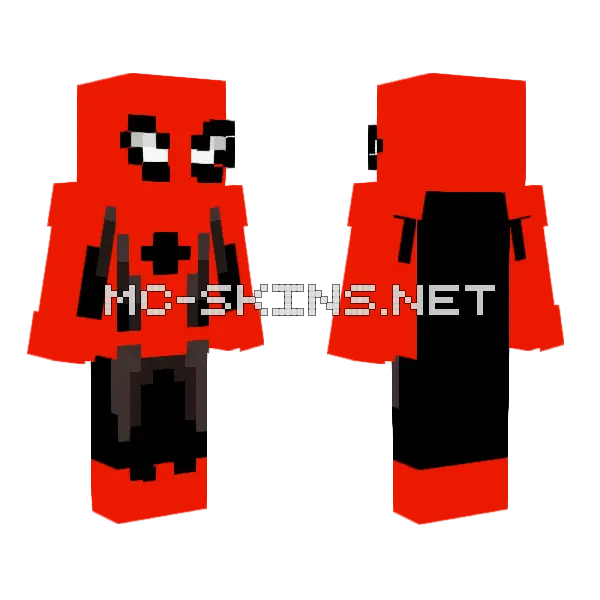 Spider-Man Suit Minecraft skin, front and back