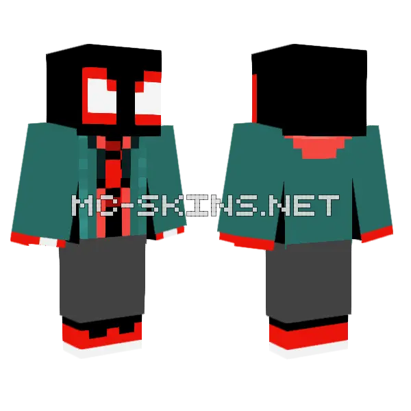 Spider-Man Suit Minecraft skin, front and back